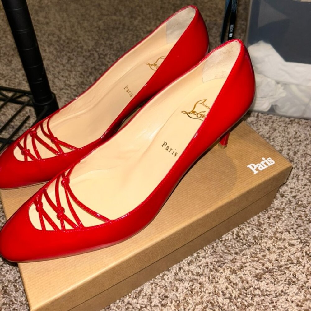 Christian Louboutin Red knotted heels